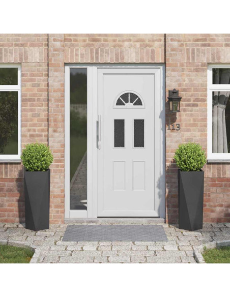 Fioriera 2 pcs Nero 30 x 30 x 75 cm Acciaio