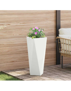 Fioriera Bianco 30 x 30 x 75 cm Acciaio