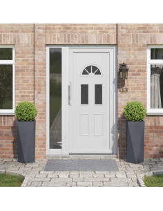 Fioriera 2 pcs Antracite 30 x 30 x 75 cm Acciaio