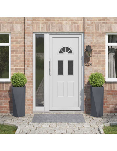 Fioriera 2 pcs Antracite 30 x 30 x 75 cm Acciaio