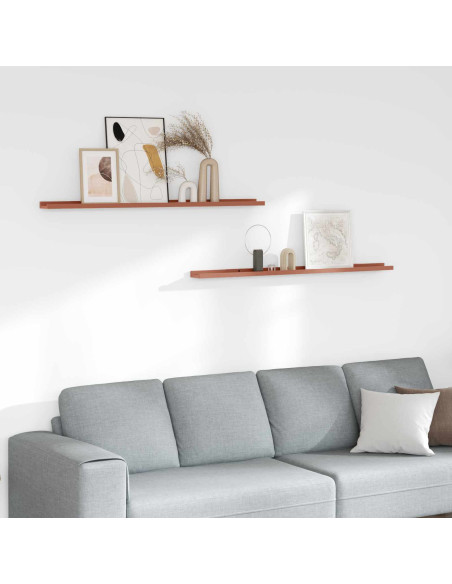 Scaffale da parete 2 pcs Rosso 115 x 9 x 3 cm Legno multistrato