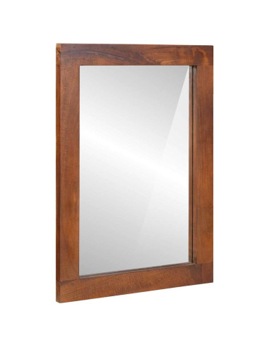 Specchio Rettangolare Marrone e Argento 50 x 2,5 x 70 cm