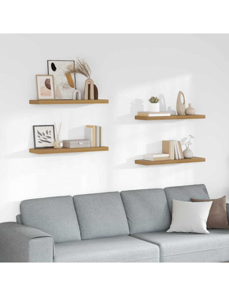 Scaffale da parete 4 pcs Marrone 90 x 23,5 x 4 cm