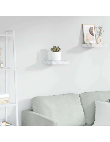 Scaffale da parete Marmo Bianco 23 x 23,5 x 4 cm