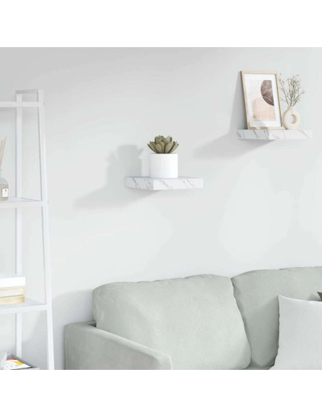 Scaffale da parete Marmo Bianco 23 x 23,5 x 4 cm