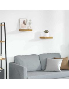 Scaffale da parete 2 pcs Beige 23 x 23,5 x 4 cm