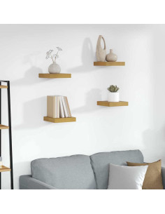 Scaffale da parete 4 pcs Beige 23 x 23,5 x 4 cm