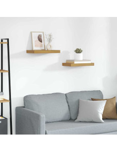 Scaffale da parete 2 pcs Beige 40 x 23,5 x 4 cm