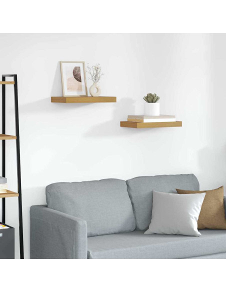 Scaffale da parete 2 pcs Beige 40 x 23,5 x 4 cm
