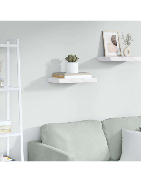 Scaffale da parete Marmo Bianco 40 x 23,5 x 4 cm