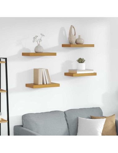 Scaffale da parete 4 pcs Beige 40 x 23,5 x 4 cm