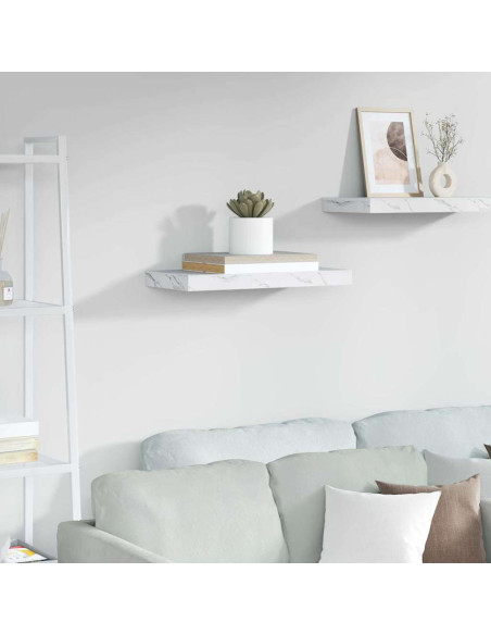 Scaffale da parete Marmo Bianco 50 x 23 x 4 cm