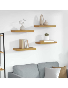 Scaffale da parete 4 pcs Beige 50 x 23,5 x 4 cm
