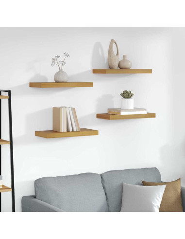Scaffale da parete 4 pcs Beige 50 x 23,5 x 4 cm