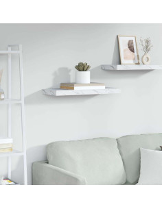 Scaffale da parete Marmo Bianco 50 x 23 x 4 cm
