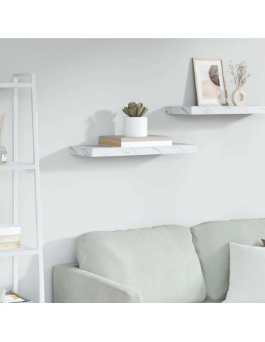 Scaffale da parete Marmo Bianco 50 x 23 x 4 cm