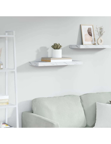 Scaffale da parete Marmo Bianco 50 x 23 x 4 cm