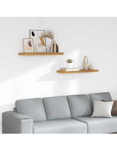 Scaffale da parete 2 pcs Beige 90 x 23,5 x 4 cm