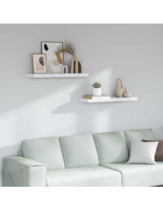 Scaffale da parete 2 pcs Marmo Bianco 90 x 23,5 x 4 cm