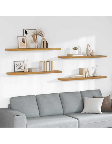 Scaffale da parete 4 pcs Beige 120 x 23,5 x 4 cm