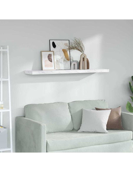 Scaffale da parete Marmo Bianco 120 x 23,5 x 4 cm