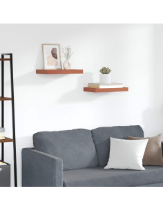 Scaffale da parete 2 pcs Rosso 40 x 23,5 x 4 cm
