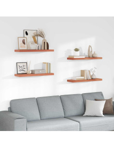 Scaffale da parete 4 pcs Rosso 80 x 23,5 x 4 cm