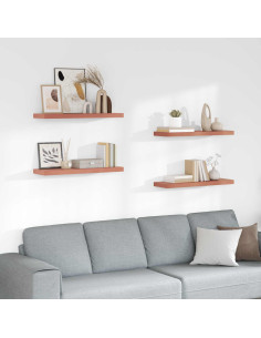 Scaffale da parete 4 pcs Rosso 90 x 23,5 x 4 cm