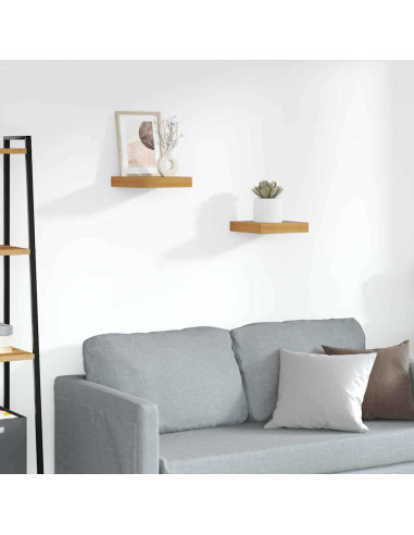 Scaffale da parete 2 pcs Marrone 23 x 23,5 x 4 cm