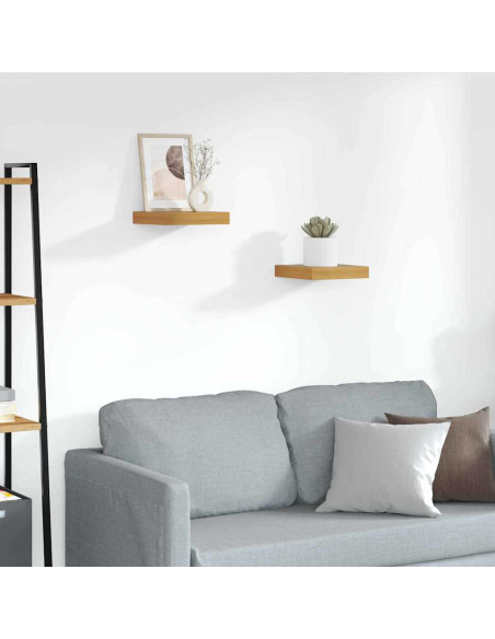 Scaffale da parete 2 pcs Marrone 23 x 23,5 x 4 cm