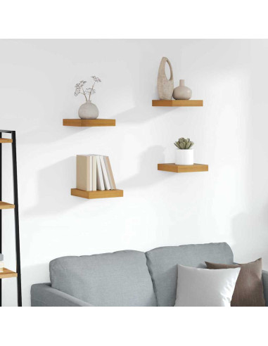Scaffale da parete 4 pcs Marrone 23 x 23,5 x 4 cm
