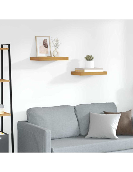 Scaffale da parete 2 pcs Marrone 40 x 23,5 x 4 cm