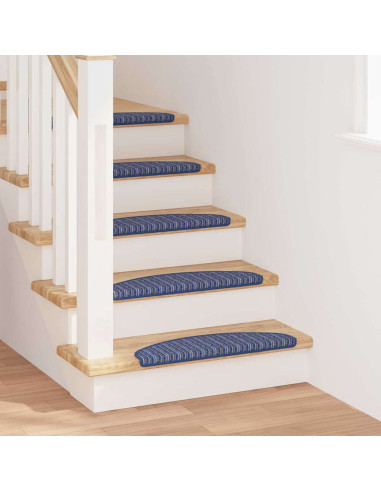 Tappetini per scale autoadesivi 15 pcs Blu 65 x 21 x 4 cm