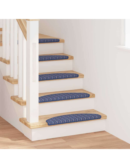 Tappetini per scale autoadesivi 15 pcs Blu 65 x 21 x 4 cm