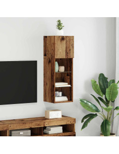 Mobile TV da Parete Legno vecchio 30,5 x 30 x 90 cm