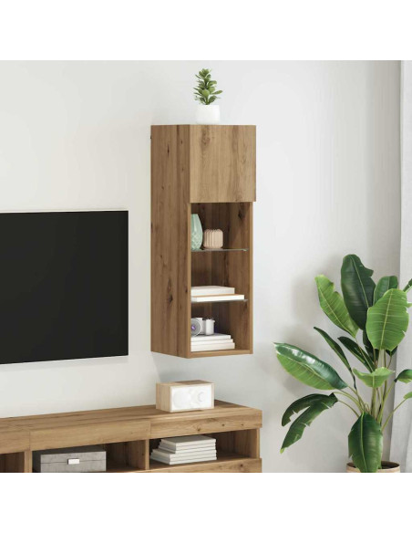 Mobile TV da Parete Rovere artigianale 30,5 x 30 x 90 cm