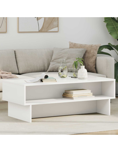 Tavolino da salotto Bianco 100 x 46 x 35 cm Legno multistrato