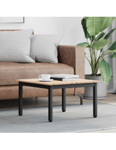 Tavolino da salotto Naturale 60 x 60 x 36 cm Pino massello