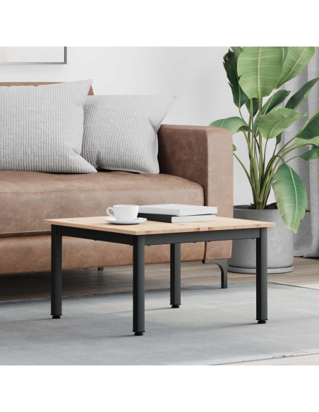 Tavolino da salotto Naturale 60 x 60 x 36 cm Pino massello