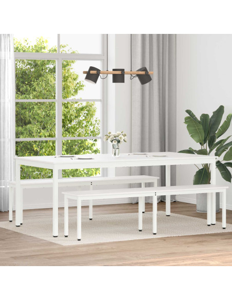 Tavolo da pranzo Bianco 200 x 100 x 75 cm Pino massello
