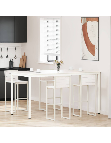 Tavolo da bar Bianco 110 x 55 x 105 cm Pino massello