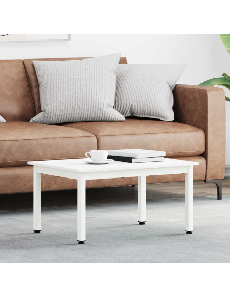 Tavolino da salotto Bianco 60 x 50 x 36 cm Pino massello