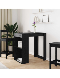 Tavolo da bar Rovere Nero 102 x 70 x 103,5 cm Legno multistrato