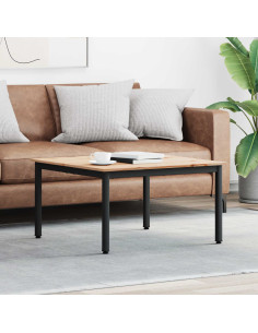 Tavolino da salotto Naturale 80 x 80 x 45 cm Pino massello