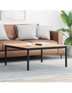 Tavolino da salotto Naturale 100 x 100 x 45 cm Pino massello