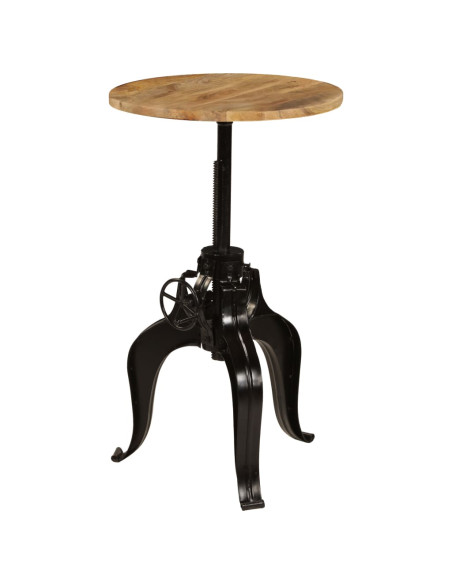 Tavolo da Bar in Legno Massello di Mango 60x(76-110) cm