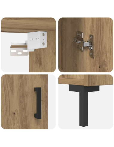 Credenza rovere artigianale 69,5 x 34 x 180 cm