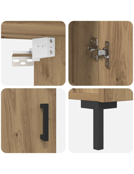 Credenza rovere artigianale 69,5 x 34 x 180 cm