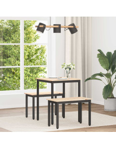 Tavolo da pranzo Naturale 60 x 60 x 75 cm Pino massello