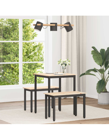 Tavolo da pranzo Naturale 60 x 60 x 75 cm Pino massello